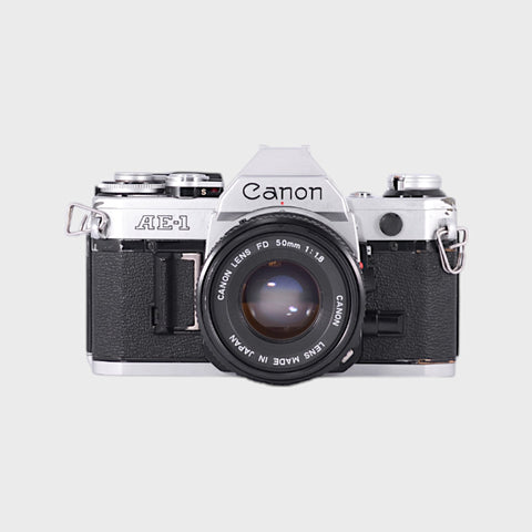 Canon AE-1 35mm SLR film camera with 50mm f1.8 lens