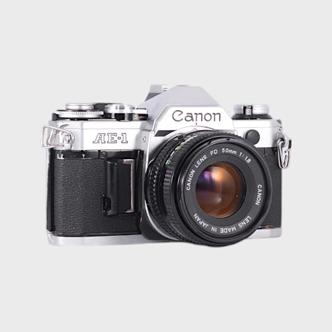 Canon AE-1 35mm SLR film camera with 50mm f1.8 lens