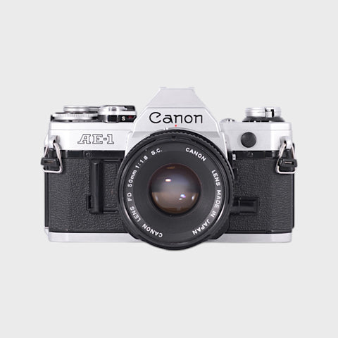 Canon AE-1 35mm SLR film camera with 50mm f1.8 lens