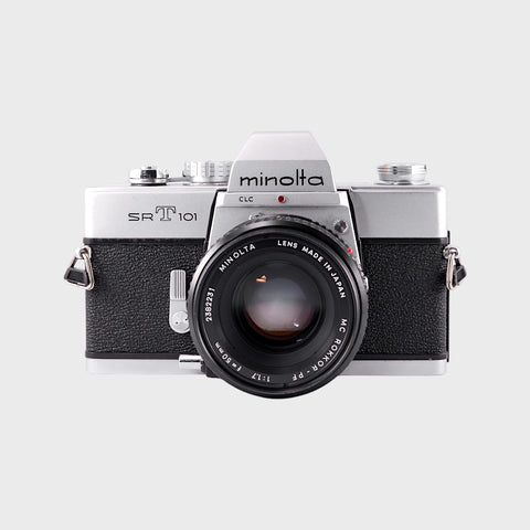 Minolta SRT 101 35mm SLR film camera with 50mm f1.7 lens