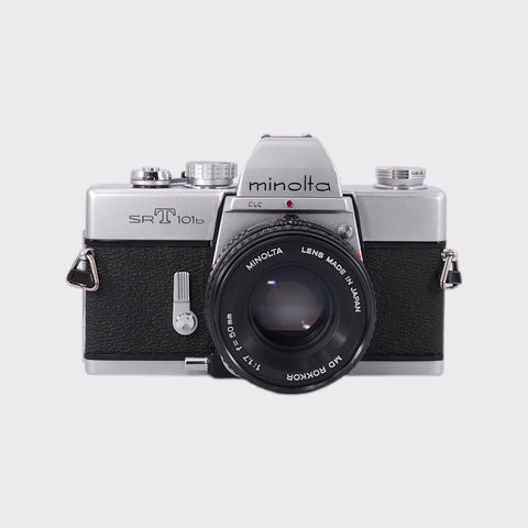 Minolta SRT 101b 35mm SLR film camera with 50mm f1.7 lens