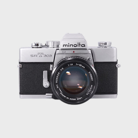 Minolta SRT 303 35mm SLR Film Camera with 50mm f1.4 Lens