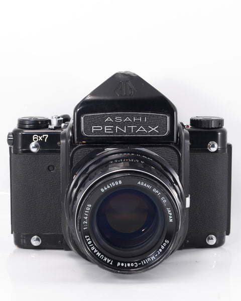 Pentax 6x7 Medium Format film camera with 105mm f2.4 lens