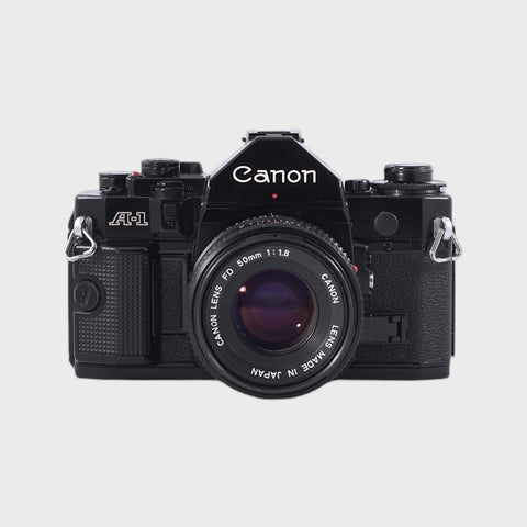 Canon A-1 35mm SLR film camera with 50mm f1.8 lens