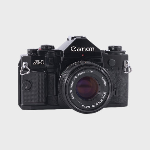 Canon A-1 35mm SLR film camera with 50mm f1.8 lens