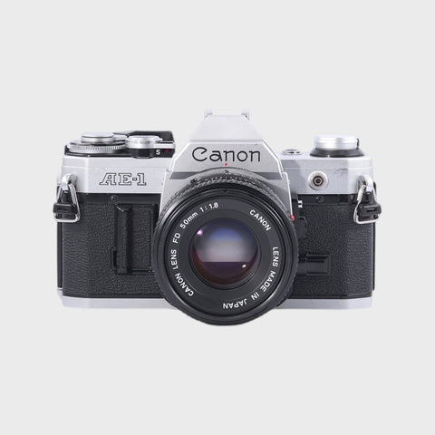 Canon AE-1 35mm SLR film camera with 50mm f1.8 lens