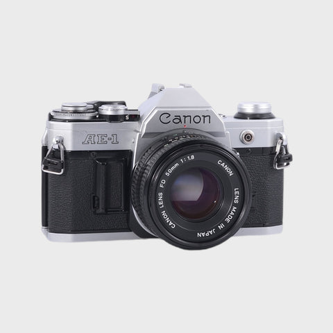 Canon AE-1 35mm SLR film camera with 50mm f1.8 lens