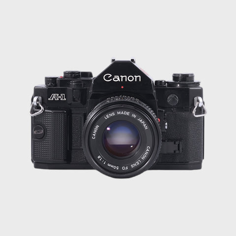 Canon A-1 35mm SLR film camera with 50mm f1.8 lens