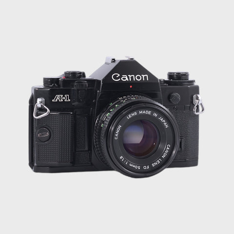 Canon A-1 35mm SLR film camera with 50mm f1.8 lens