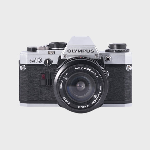 Olympus OM-10 35mm SLR film camera with 28mm f2.8 lens