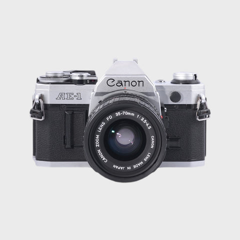 Canon AE-1 35mm SLR film camera with 35-70mm lens