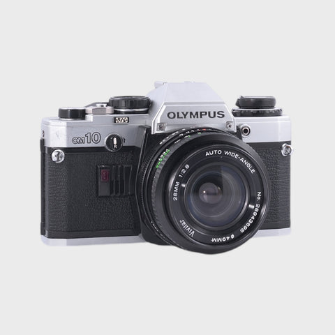 Olympus OM-10 35mm SLR film camera with 28mm f2.8 lens