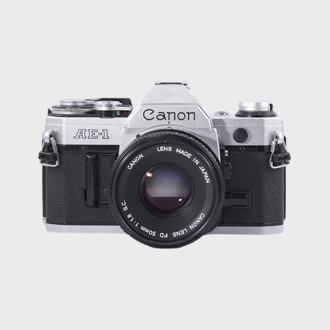 Canon AE-1 35mm SLR film camera with 50mm f1.8 lens