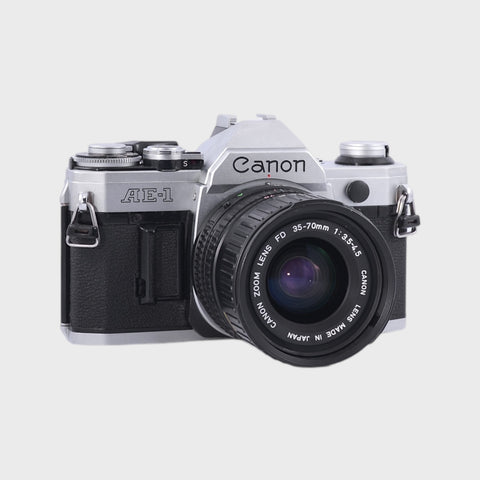 Canon AE-1 35mm SLR film camera with 35-70mm lens