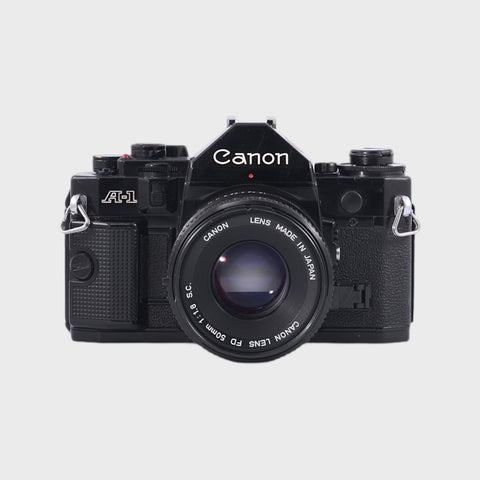 Canon A-1 35mm SLR film camera with 50mm f1.8 lens