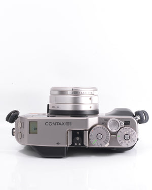Contax G1 35mm rangefinder film camera with 35mm f2 Zeiss Planar lens