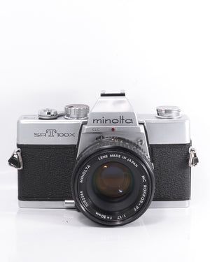 Minolta SRT 100X 35mm SLR Film Camera with 50mm f1.7 Lens